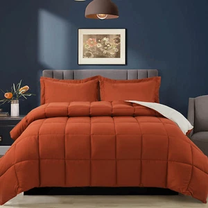 Down Alternative Comforter Set 3 PCS with Shams All Season Reversible Comforter - Picture 1 of 56