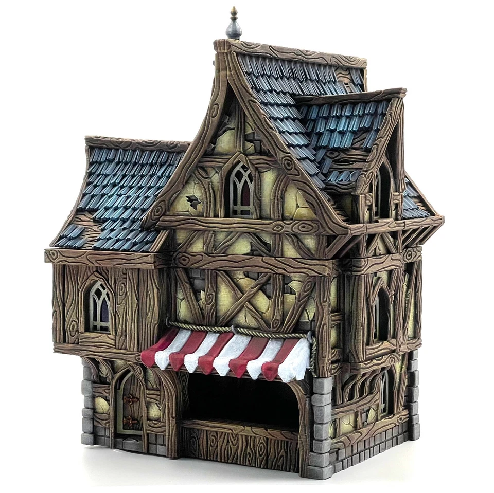 Fantasy Merchant House Scale Model 28mm Town of Misty Hollow DND RPG Multi-Part - Image 1 of 4