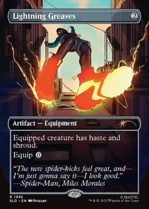 MTG Lightning Greaves 1992 Rare Secret Lair Marvel's Spider-Man: Heroic Deeds - Picture 1 of 1