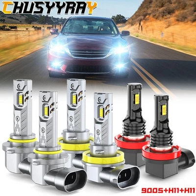 For Honda Accord 2013 2014 2015 Combo LED Headlight High/Low Beam+Fog Light Kit - Image 1 of 4