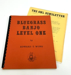 Libro de música Bluegrass Banjo nivel uno de Edward T Wing 1980 Knoxville TN - Imagen 1 de 8
