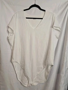 Body de manga corta tejido blanco talla grande 4X Old Navy para mujer - Imagen 1 de 5
