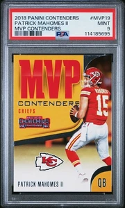 2018 Panini Contenders MVP Contenders Patrick Mahomes II #MVP19 Fútbol PSA 9 - Imagen 1 de 2