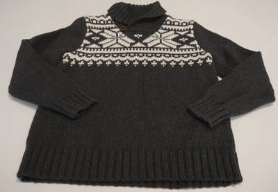 Suéter OshKosh B'gosh Niños Talla 6 Gris Blanco Cuello Argyle Tejido Pullover Usado en Excelente Condición Foto 1 de 3