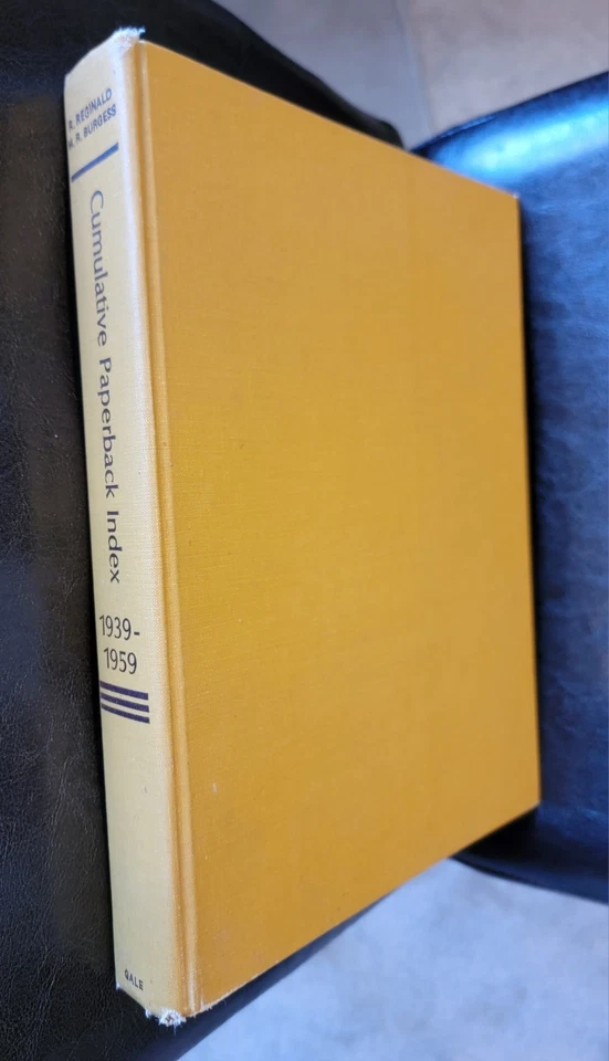 Cumulative Paperback Index 1939-1959 A Bibliographic Guide Reginald BIBLE OF PBs - Image 1 of 4