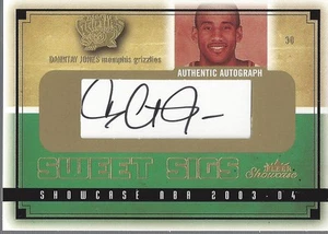 2003-04 Fleer Showcase Sweet Sigs Dahntay Jones/800 AUTO BSK - Picture 1 of 2