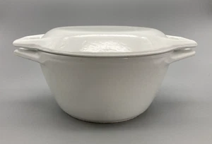 Casseruola vintage Copco Danimarca D1 ghisa forno olandese smalto bianco 1,25 quarti - Foto 1 di 11