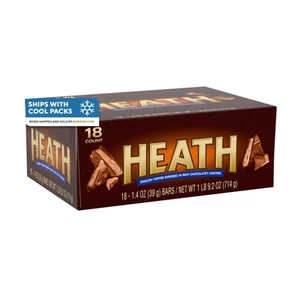 HEATH Barrette di caramelle al caffè inglese cioccolatose, 1,4 once (18 pezzi) - Foto 1 di 7