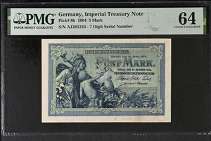 Germany, Empire - 5 Mark 1904 * P8b * PMG Gem UNC 64 EPQ - Picture 1 of 2