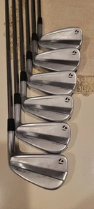 TaylorMade 2024 P-790 Irons 4-9 DG S300 Stiff Flex w/new Lamkin Crossline Grips - Picture 1 of 7