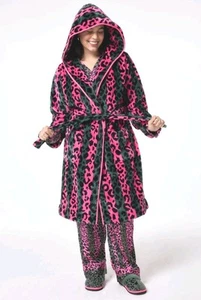 Scamp and Dude Dressing Gown Khaki & Pink Leopard. Size XXL. - Picture 1 of 15
