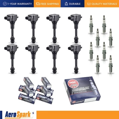8x点火线圈 + 8x NGK 铱火塞 适用于 07-15 日产 Armada 5.6L UF551 — 第 1/4 张图片