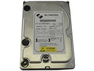 WL 1TB 64MB Cache 7200RPM SATA2 Desktop / CCTV DVR Hard Drive -FREE SHIPPING - Picture 1 of 4