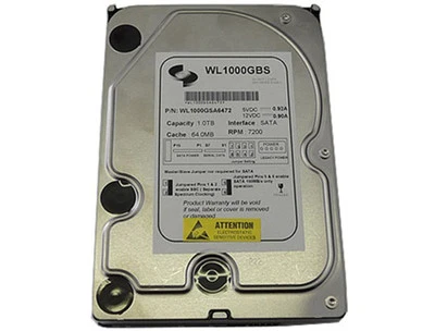 WL 1TB 64MB Cache 7200RPM SATA2 Desktop / CCTV DVR Hard Drive -FREE SHIPPING - Image 1 of 4