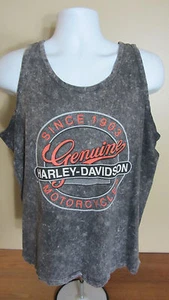 Large Harley Davidson Motorcycles Northern Ogden Utah Tank Top Shirt Acid Wash - Picture 1 of 5