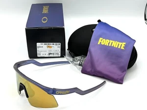 NEW OAKLEY HYDRA FORTNITE SUNGLASSES MATTE CYAN BLUE CLEAR COLORSHIFT -24K GOLD - Picture 1 of 12