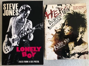 Steve JONES LONELY BOY Nikki SIXX HEROIN DIARIES SEX CRUE MOTLEY PISTOLS BOOKS - Bild 1 von 7
