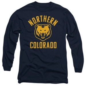 UNC Adult Long Sleeve T-Shirt Bears One Color Logo, Navy, S-3XL - Picture 1 of 3