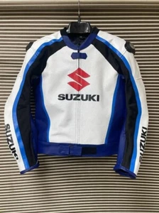 Suzuki Hayabusa Leather Jacket Racing Biker Leather Jacket Motorbike Motorcycle - Picture 1 of 3
