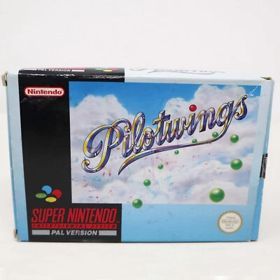 VINTAGE 1992 SUPER NINTENDO ENTERTAINMENT SYSTEM SNES PILOTWINGS GAME BOXED PAL - Image 1 of 4