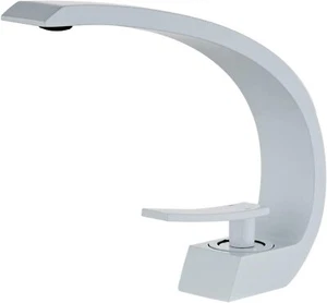 ( F-W001) White Finish Bathroom Sink Faucet - Picture 1 of 2