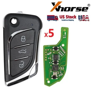 5PCS Xhorse XKLKS0EN Wire Remote Key Black Fit For Lexus 3 Buttons - Picture 1 of 9