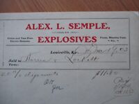 1903 Dynamite 100 LBS. Blasting Powder,EXPLOSIVES Nitro Glycerine MFG.,letter!
