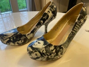 V.V.RARE: Elvis Jailhouse Rock Ladies High Heel Shoes *NR AS NEW* - Picture 1 of 6