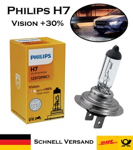 1x Philips Vision H7 55W 12972PRC1 Fernlicht Abblendlicht Ersatz Lampe E-geprüft - Picture 1 of 4