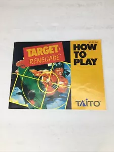 Nintendo Target Renegade NES Manual Only, 1990 No Game, Instruction Booklet - Picture 1 of 15