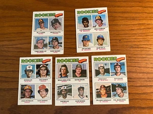 1977 Topps Baseball 20 Rookies On 5 Cards #474, #479, #477, #490, #494 - Picture 1 of 2