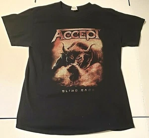 Accept Blind Rage Heavy Metal Band Tee Black T-Shirt Size Large - Picture 1 of 11