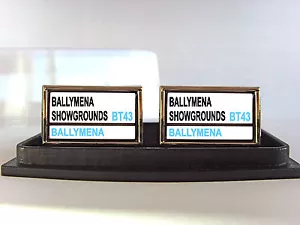 Ballymena Straßenschild Herren Manschetten Fußball Geschenk - Bild 1 von 1