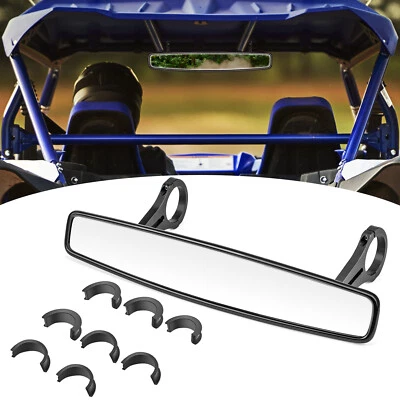 Espejo retrovisor central de visión ancha compatible con UTV YAMAHA YXZ Viking Rhino 1,5" barra jaula antivuelco Foto 1 de 4