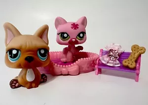 Littlest Pet Shop Haustiere unterwegs #1846 Katze & #1847 Französische Bulldogge - Bild 1 von 9
