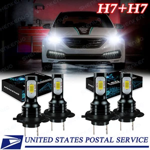 For Hyundai Sonata 2011-14 6000K LED Headlight High Low Beam Light Bulb Combo 4x - Picture 1 of 12