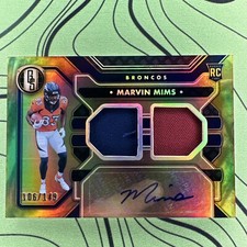 2023 Panini Gold Standard Marvin Mims RPA Rookie Patch Auto /149 BRONCOS