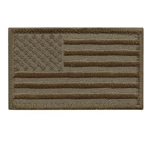 american USA flag ranger green embroidered patriotic morale touch fastener patch - Picture 1 of 2
