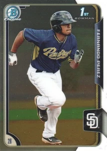 2015 Bowman Chrome Prospects #BCP9 Fernando Perez San Diego Padres - Picture 1 of 2