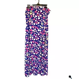 LuLaRoe Maxi Skirt Size XL Floral Pink Blue Yellow NWT - Picture 1 of 3