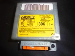 PEUGEOT 306 MK2 1999-2001 SRS ECU MODULE 9636995580 / 550741000 AT - Picture 1 of 1