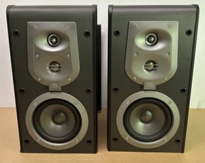JBL ES20 3 Way Bookshelf Stereo Speakers Pair - Sound Great with Cosmetic Flaws - Picture 1 of 24