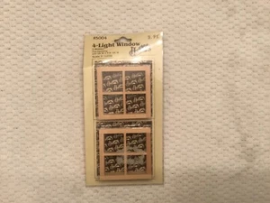 New Vintage Housework’s #5004 2 Pack 4-Light Windows 1/12 Scale NOS - Picture 1 of 2