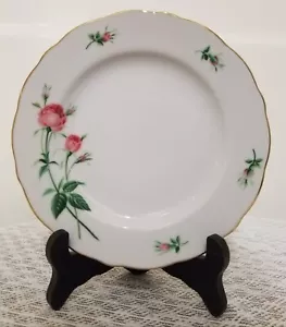 Vintage Christineholm Fine Porcelain China Rose Pattern 6 5/8 Inch Bread Plate - Picture 1 of 9