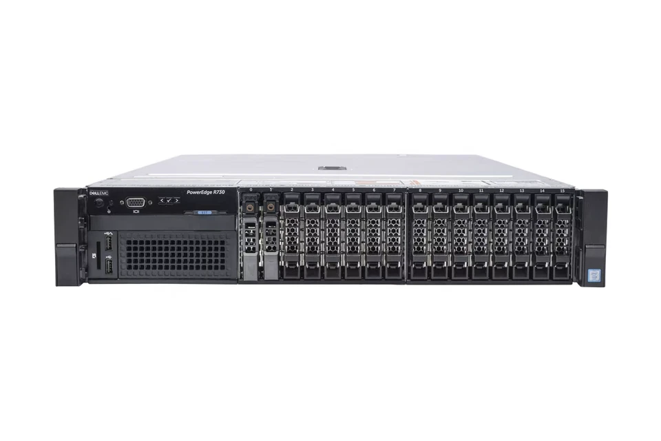 Dell PowerEdge R730 2x 14-Core E5-2680v4 256GB Ram 2x 200GB SSD 16-Bay 2U Server - Image 1 of 1
