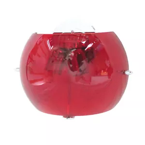 Oxygen Polished Chrome Wall Sconce With Red Glass Orig $1272 - Picture 1 of 1