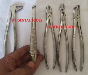 Professional Choice Dental Tooth Extracting Extraction Forceps Set of 5 Pcs CE - Picture 1 of 4