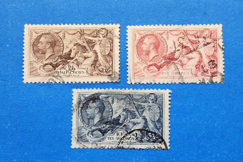 Great Britain Stamps, Scott 222-224 Complete Set Used Cover