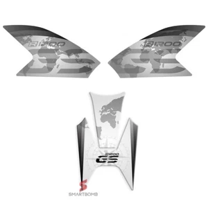 Kit adhésif résine 3D autocollants de protection de réservoir R1200GS 13-16 BLAN - Photo 1/3