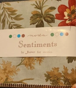 Moda Sentiments By 3 Sisters 5" Squares Complete 42 PC Charm Pack Cotton Fabric - Picture 1 of 9